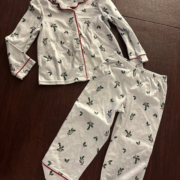Carter's Just One You Toddler Girls' 2pc Holiday Floral Mistletoe Flannel Pajama - Picture 1 of 4